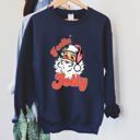  Feeling Jolly Retro Santa Christmas Holiday Cheer Special Edition Vintage Style Sweatshirt