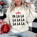  Fa La La Retro Christmas Trees Festive Vintage Holiday Decor Print Edition Sweatshirt