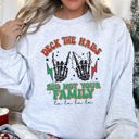XXXL Heather Sport Gray Deck The Halls And Not Your Family Christmas Festive Humor For Holiday Gatherings And Parties Sweatshirt