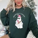 Medium Forest Green Dead Inside But It's Christmas Festive Snark Holiday Quote Cozy Winter Mood Edition Sweatshirt