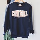XXXL Navy Cowgirl Christmas Retro Cozy Western Holiday Print Vintage Style Seasonal Sweatshirt