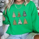  Christmas Trees Animal Print Festive Seasonal Holiday Nature Inspired Design Sweatshirt