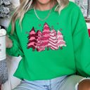 Small Irish Bright Green Christmas Snack Trees Pink Little Debbie Holiday Treats Classic Graphic Sweatshirt