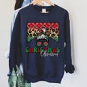  Christmas Obsessed Leopard Print Festive Cozy Premium Edition Holiday Sweatshirt