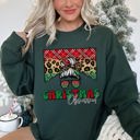 Large Forest Green Christmas Obsessed Leopard Print Festive Cozy Premium Edition Holiday Sweatshirt