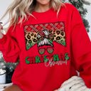 Large Red Christmas Obsessed Leopard Print Festive Cozy Premium Edition Holiday Sweatshirt