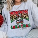 Small Heather Sport Gray Christmas Obsessed Leopard Print Festive Cozy Premium Edition Holiday Sweatshirt