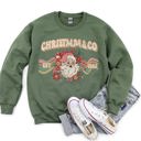 XXXL Military Green Santa Retro Christmas Graphic Festive Season Holiday Cheer Vintage Logo Sweatshirt