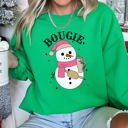 XXXL Irish Bright Green Bougie Snowman Christmas BooJee Sweatshirt