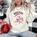 Medium Sand Bougie Snowman Christmas BooJee Sweatshirt