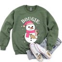  Bougie Snowman Christmas BooJee Cozy Holiday Festive Winter Comfort Fleece Sweatshirt