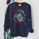  Bird Folk Art Scandinavian Winter Christmas Ornament Birds Nordic Pattern Sweatshirt
