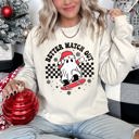 XXL Sand Better Watch Out Ghost Christmas Cozy Graphic Design For Holiday Parties And Cozy Nights Sweatshirt