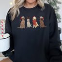 Large Black Adorable Christmas Dogs Cozy Festive Print For Dog Lovers With Holiday Spirit Sweatshirt
