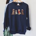 Small Navy Adorable Christmas Dogs Cozy Festive Print For Dog Lovers With Holiday Spirit Sweatshirt