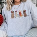Small Heather Sport Gray Adorable Christmas Dogs Cozy Festive Print For Dog Lovers With Holiday Spirit Sweatshirt