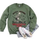  Rocking Around The Christmas Tree Skeleton Rock Holiday Ornament Edition Sweatshirt