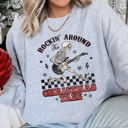 Rocking Around The Christmas Tree Skeleton Rock Holiday Ornament Edition Sweatshirt