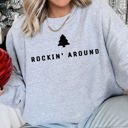 XXL Heather Sport Gray Rocking Around The Christmas Tree Classic Holiday Song Inspired Cozy Festive Christmas Theme Sweatshirt