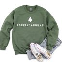  Rocking Around The Christmas Tree Minimalist Holiday Theme Cozy Winter Wear Sweatshirt