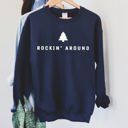  Rocking Around The Christmas Tree Minimalist Holiday Theme Cozy Winter Wear Sweatshirt