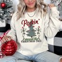  Rocking Around The Christmas Tree, Dancing Skeletons Holiday Party Edition Sweatshirt