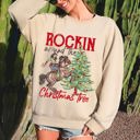  Rocking Around The Christmas Tree, Cowgirl Holiday Classic Western Style Festive Sweatshirt