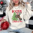 Rocking Around The Christmas Tree Cowboy Edition Cozy Western Holiday Song Lyrics Sweatshirt