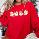  Retro Santas With Snowflakes Christmas Sweatshirt