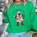 Large Irish Bright Green Out Here Looking Like A Snack Christmas Edition Ultra Cozy Warm Festive Holiday Seasonal Premium Sweatshirt