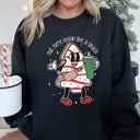 Small Black Out Here Looking Like A Snack Christmas Edition Festive Holiday Graphic Cozy Saying For The Season Sweatshirt