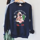 Large Navy Out Here Looking Like A Snack Christmas Edition Festive Holiday Graphic Cozy Saying For The Season Sweatshirt