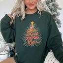 Large Forest Green Oh Come Let Us Adore Him, Retro Sign Christmas Sweatshirt