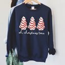  Oh Christmas Tree Snack Little Debbie Christmas Festive Print Vintage Sweatshirt