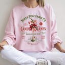  North Pole Candy Company Christmas Collection Festive Holiday Treats Theme Sweatshirt
