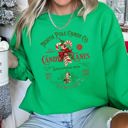 Small Irish Bright Green North Pole Candy Company Christmas Collection Festive Holiday Treats Theme Sweatshirt