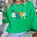  Noel Folk Art Christmas Ornament Moonlit Village Winter Night Scenic Design Inspiring Warmth and Joy Sweatshirt