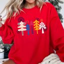  Noel Folk Art Christmas Ornament Moonlit Village Winter Night Scenic Design Inspiring Warmth and Joy Sweatshirt
