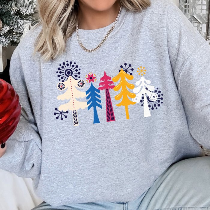 Noel Folk Art Christmas Ornament Moonlit Village Winter Night Scenic Design Inspiring Warmth and Joy Sweatshirt
