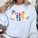 Small Ash Light Gray Noel Folk Art Christmas Ornament Moonlit Village Winter Night Scenic Design Inspiring Warmth and Joy Sweatshirt