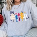 XXXL Heather Sport Gray Noel Folk Art Christmas Ornament Moonlit Village Winter Night Scenic Design Inspiring Warmth and Joy Sweatshirt
