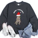 Large Dark Gray Heather Merry Thingsmas, Funny, Christmas Sweatshirt