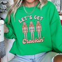 Small Irish Bright Green Let's Get Cracking Nutcracker Christmas Holiday Cheer Limited Edition Cozy Sweatshirt