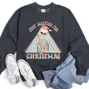  Just Waiting For Christmas, Skeleton Illustration Graphic Limited Edition Sweatshirt