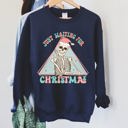 Small Navy Just Waiting For Christmas, Skeleton Illustration Graphic Limited Edition Sweatshirt