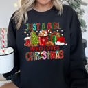 Small Black Just A Girl Who Lives Christmas Sweatshirt