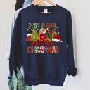 XXL Navy Just A Girl Who Lives Christmas Sweatshirt