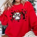  Joy Paw Christmas Canine Paw Print Festive Holiday Spirit Cozy Edition Sweatshirt