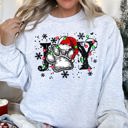 XXXL Ash Light Gray Joy Paw Christmas Canine Paw Print Festive Holiday Spirit Cozy Edition Sweatshirt