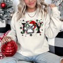 Medium Sand Joy Paw Christmas Canine Paw Print Festive Holiday Spirit Cozy Edition Sweatshirt